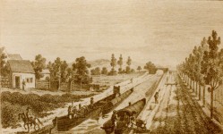 Am Kanal, Kupferstich von Böhm und Albrecht vor 1850 (c) Stadt Wiener Neustadt