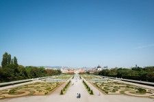 Blick vom Oberen Belvedere über den Schlosspark auf Wien I Lukas Schaller © Belvedere, Wien