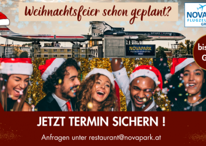 Novapark Flugzeughotel Graz – Wo Ihre Weihnachtsfeier abhebt.