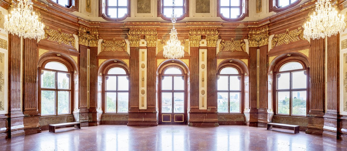 Innenaufnahme Oberes Belvedere Marmorsaal I Lukas Schaller © Belvedere, Wien